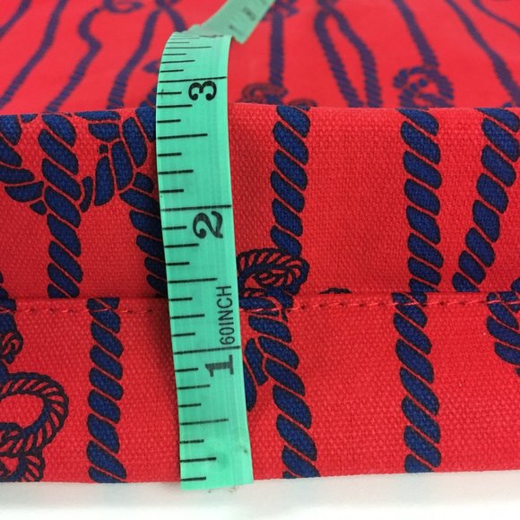 Estee Lauder Tote Bag Nautical Rope Knot Red White Blue - Picture 5 of 5